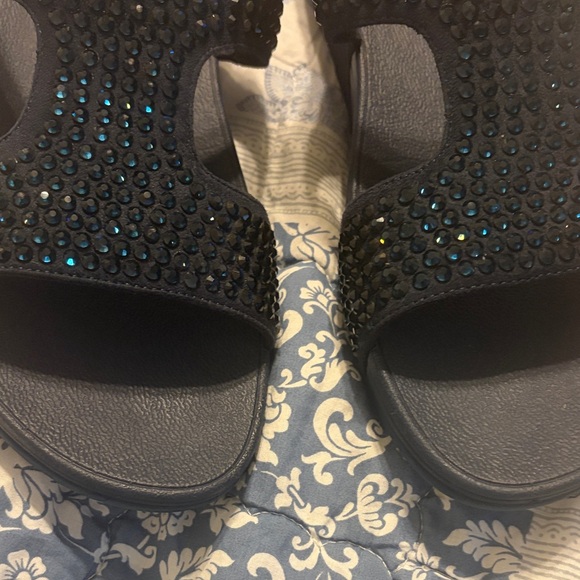 Fitflop Rialto navy Crystal-Studded Sandals 10 - Picture 5 of 7